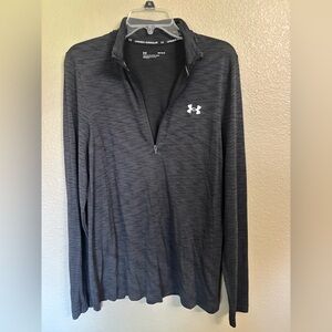 Under Armour Dark Grey Quarter Zip Fitted Pullover